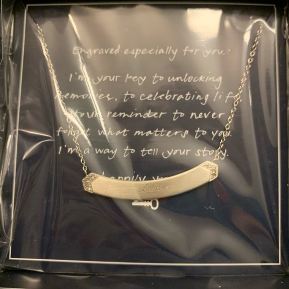 Stella & Dot Engraved “Believe” Necklace - Picture 8 of 8